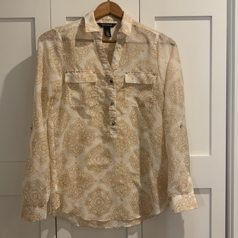 White House black market paisley tunic